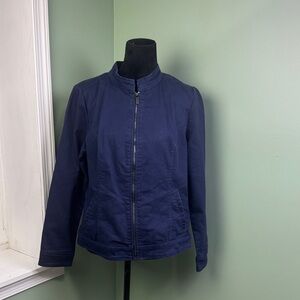 Liz Claiborne Navy Blue Jean Jacket medium